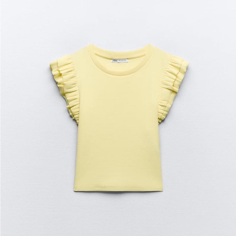 Zara Ruffled Sleeve Top